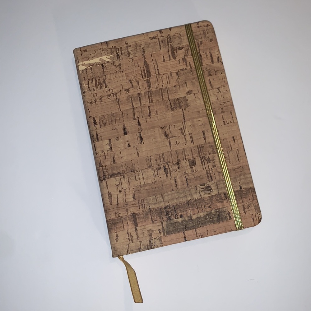 Eccolo World Traveler Cork & Gold Lined Notebook